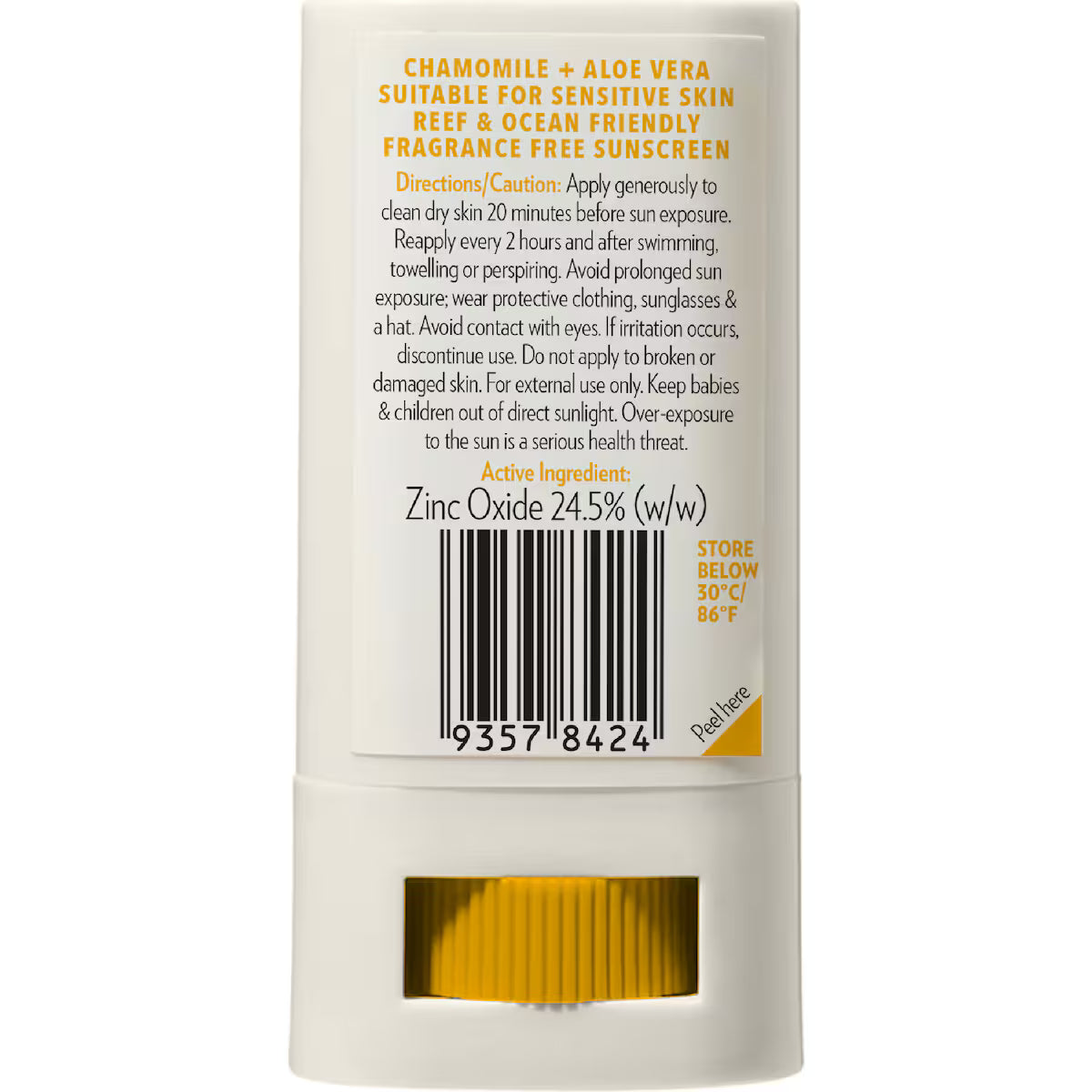 Little Urchin SPF50 Kids Natural Zinc Stick Clear 20g