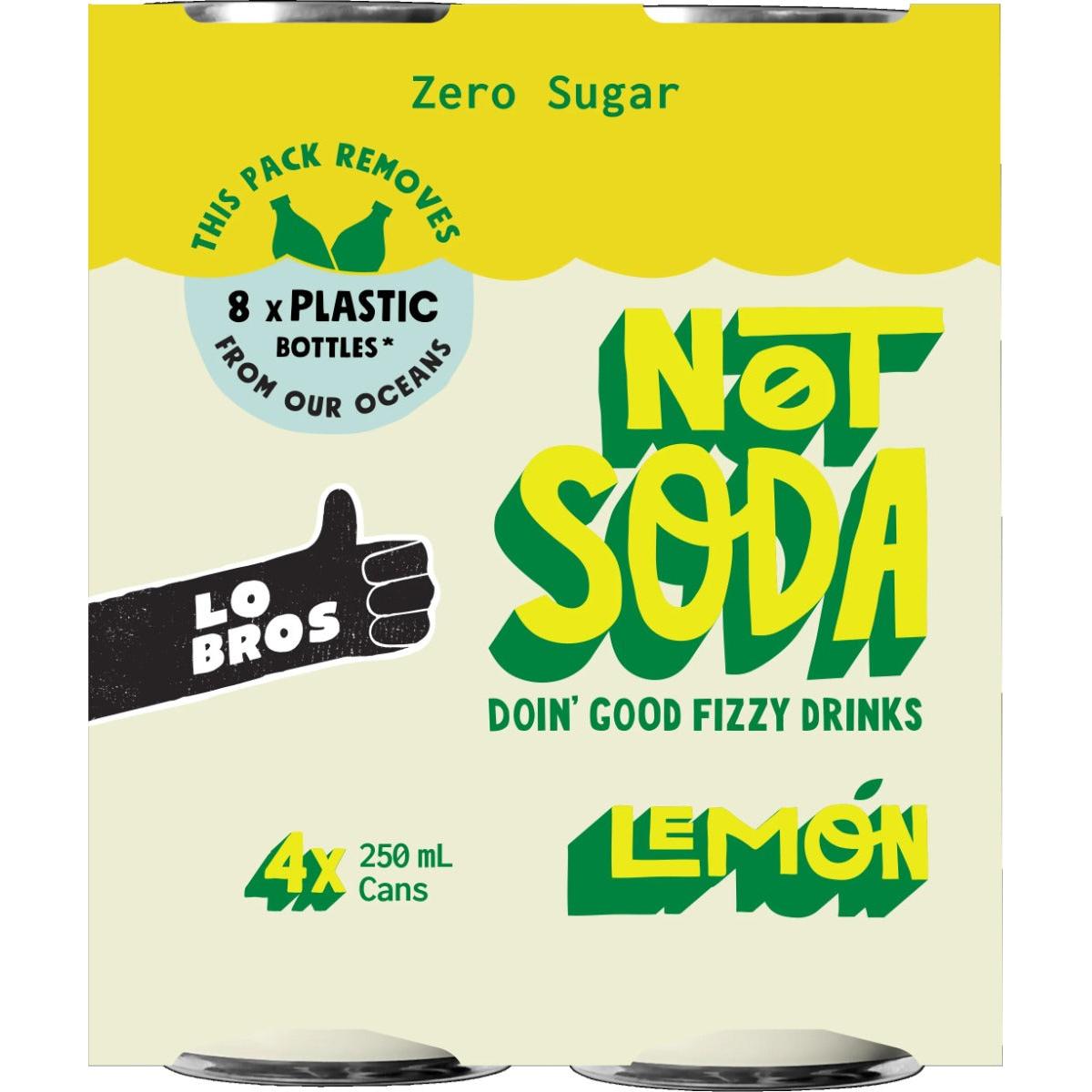 Lo Bros Not Soda Lemon 4x250ml