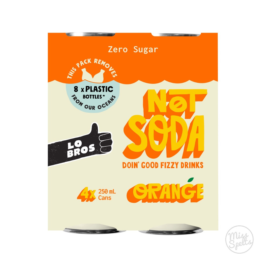 Lo Bros Not Soda Orang 4x250ml