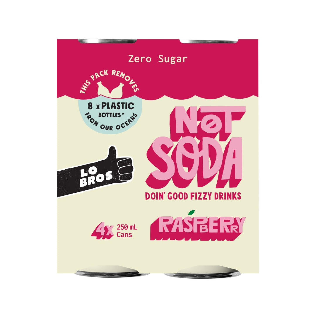 Lo Bros Not Soda Raspberry 4x250ml