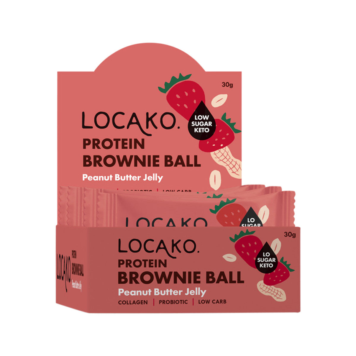 Locako Protein Brownie Ball Peanut Butter Jelly 30g
