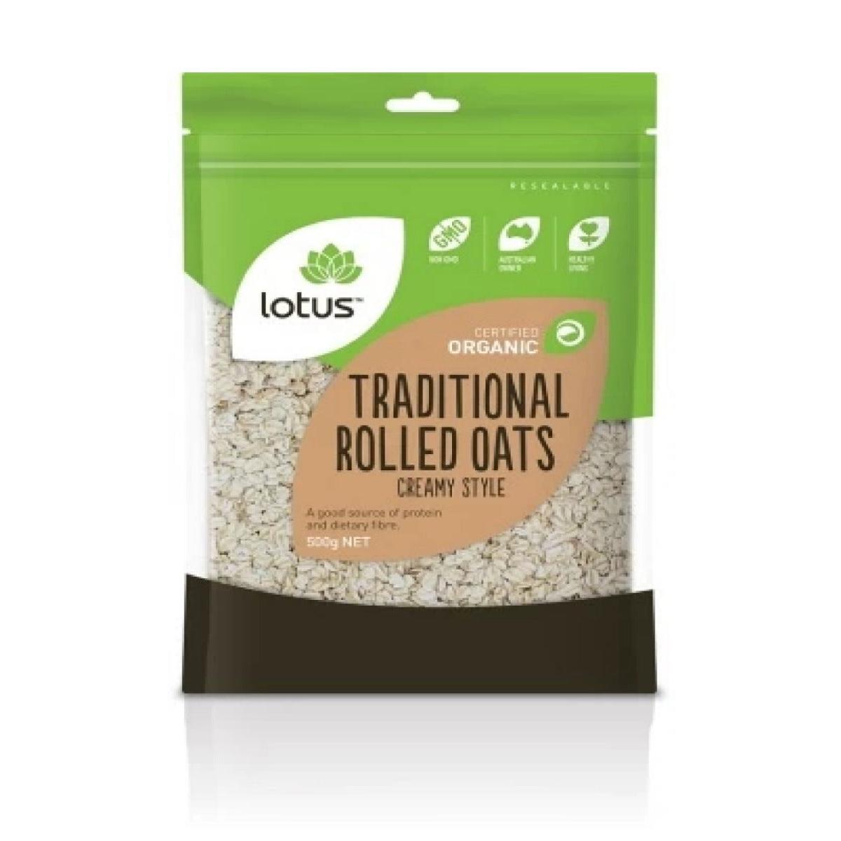 Lotus Oat Rolled Trad Creamy 500g