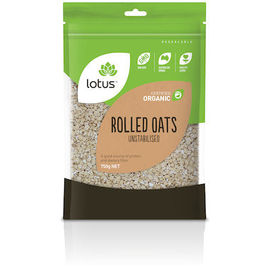 Lotus Oats Rolled Unstabilised 750g