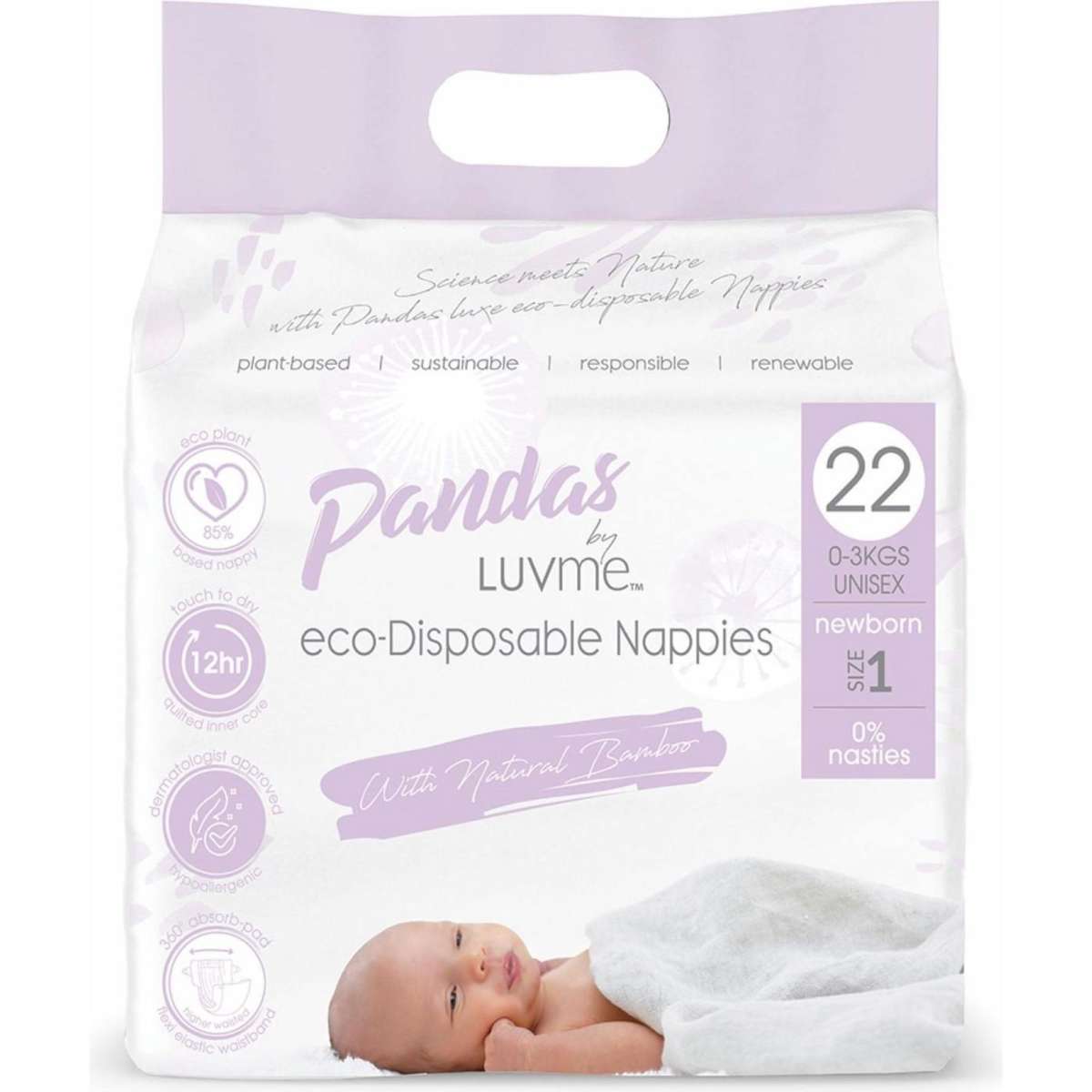 Luvme Dispos Nappies Newb 22P
