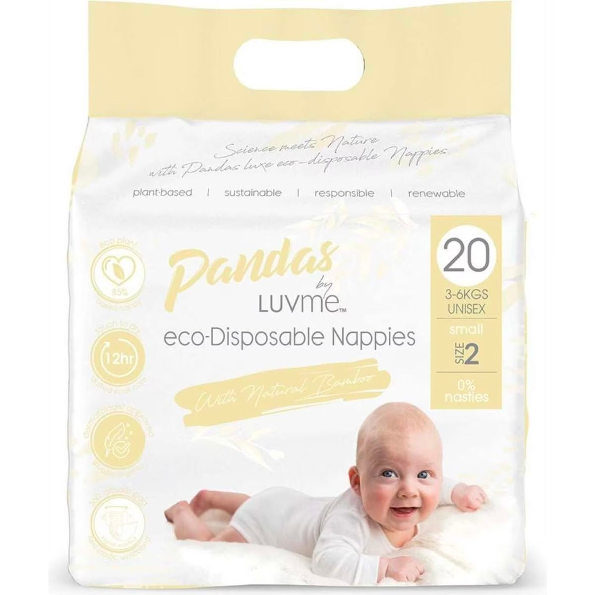 Luvme Dispos Nappies S 20p