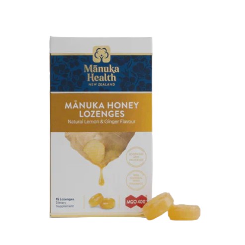 Manuka Health Lozenges Lemon & Ginger MGO400+ 15s