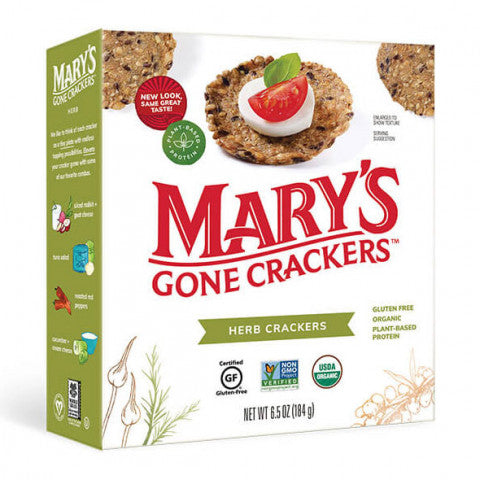 Marys Organic Herb Crackers 184g
