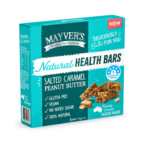 Mayvers Natural Health Bar Salted Caramel Peanut Butter 150g