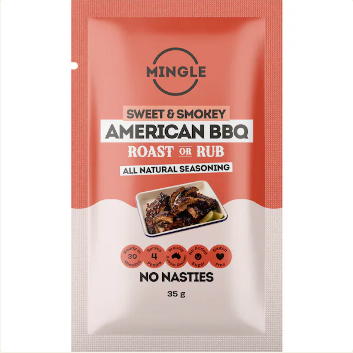 Mingle American BBQ Roast or Rub seasoning 35g sachet