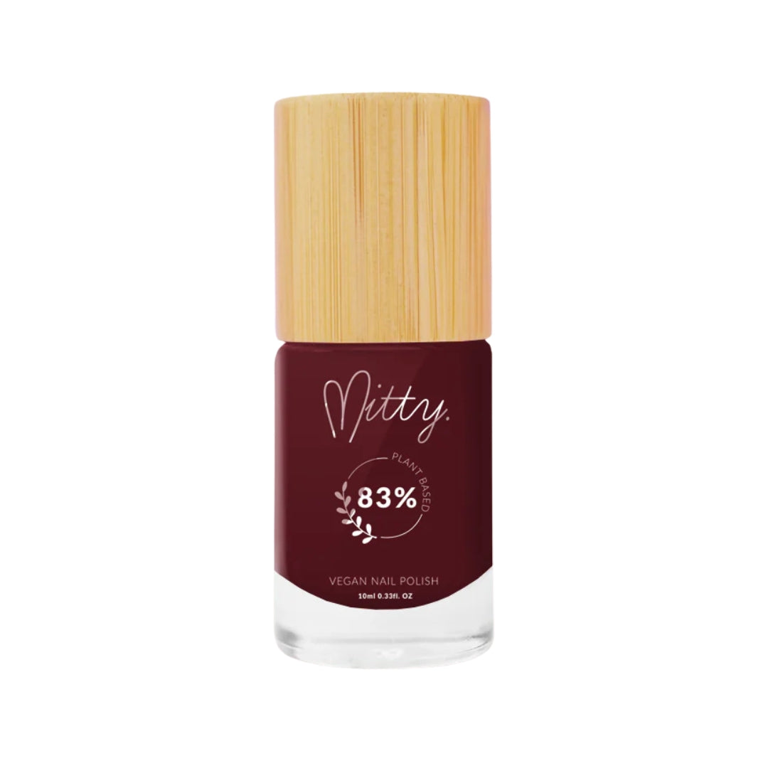 Mitty Black Cherry 83% Plant Based Nail Polish 10ml