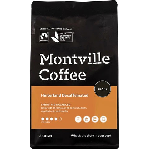 Montville Coffee Coffee Dcaf Coffee Beans Hinter 250g