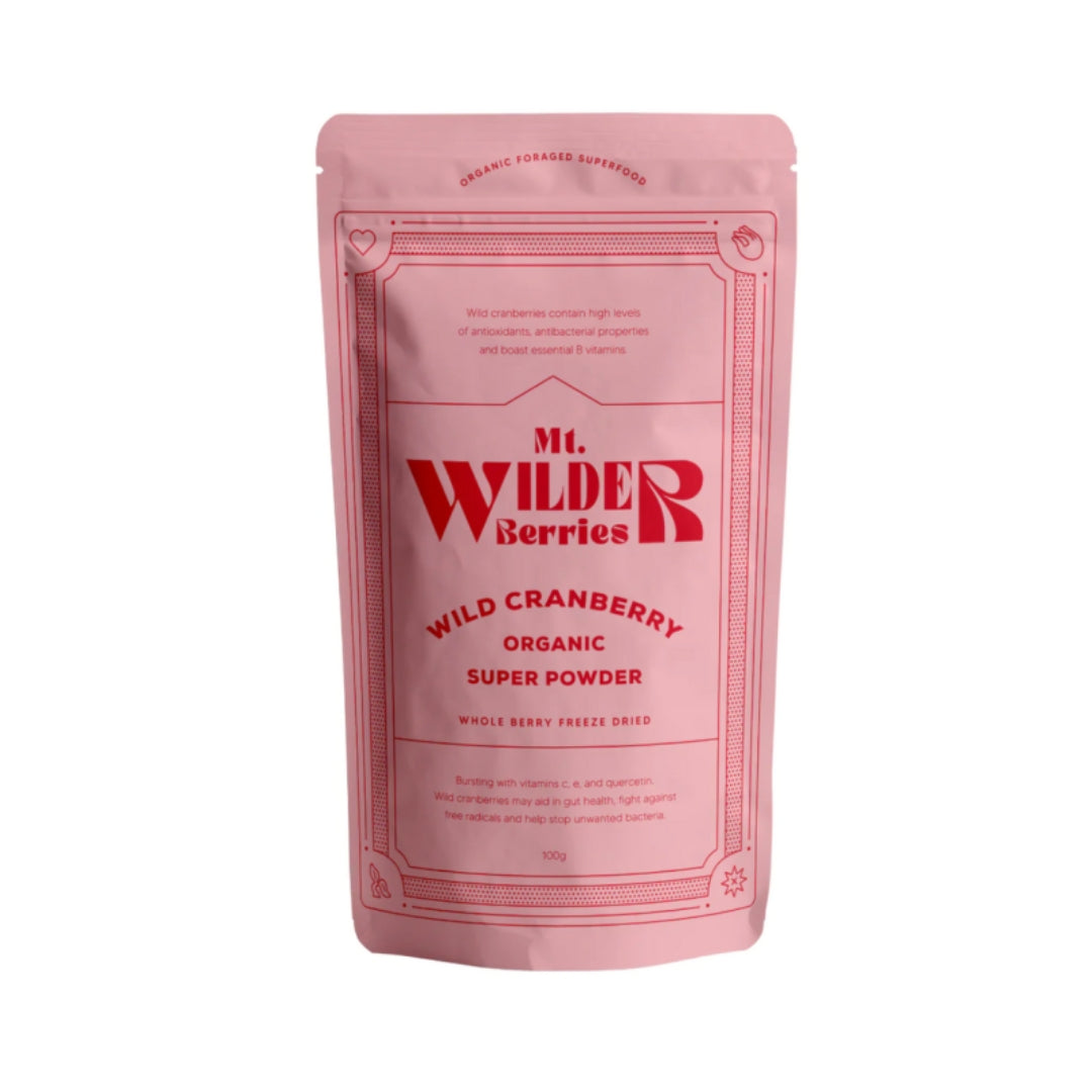 Mt Wilder Berries Wild Cranberry Organic Super Powder 100g