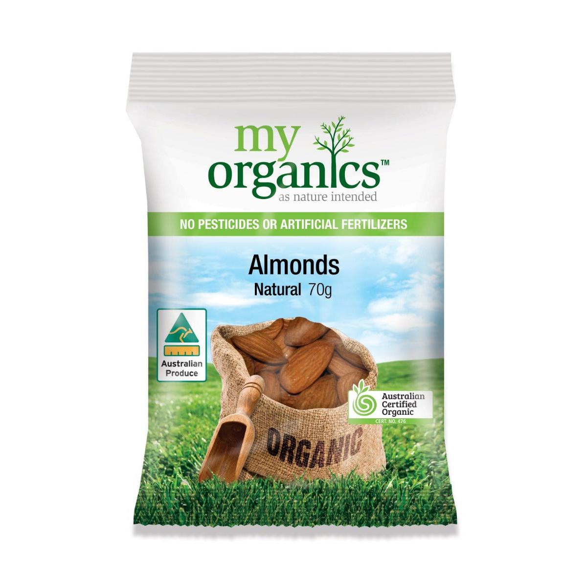 My Organic Almonds Natural 70g