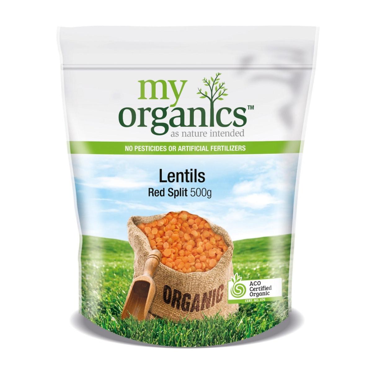 My Organic Lentils Red Split 500g