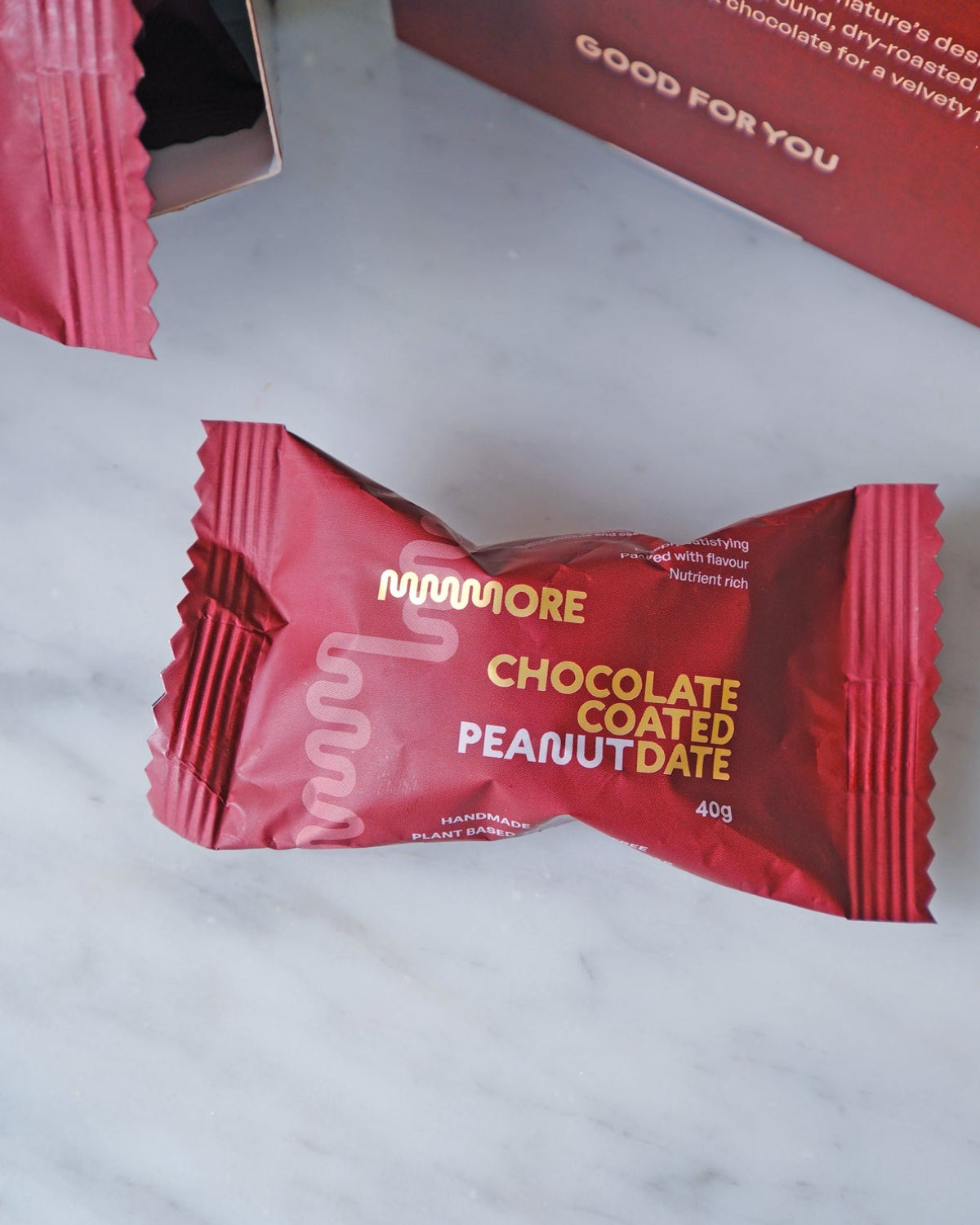 Mmmore Chocolate Coated Date Peanut single pack