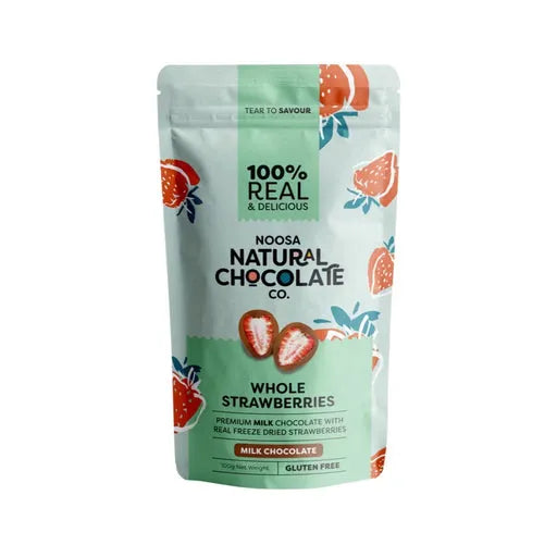 Noosa Milk Choc Straw 100g