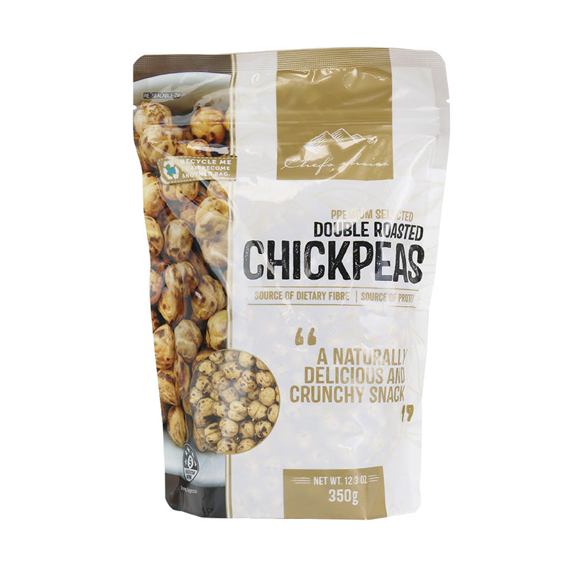 Chef's Choice Double Roasted Unsalted Chickpeas 350g