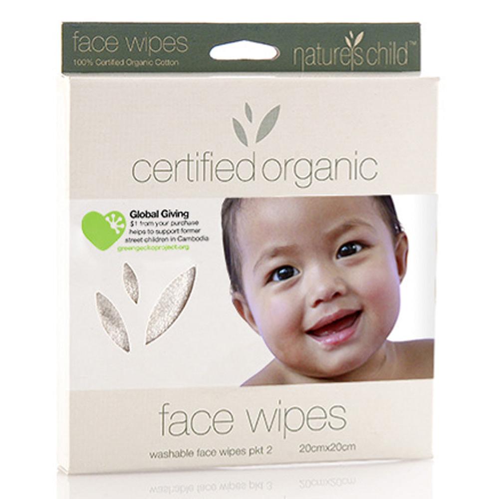 Natures Child Child Face Wipes 2pk