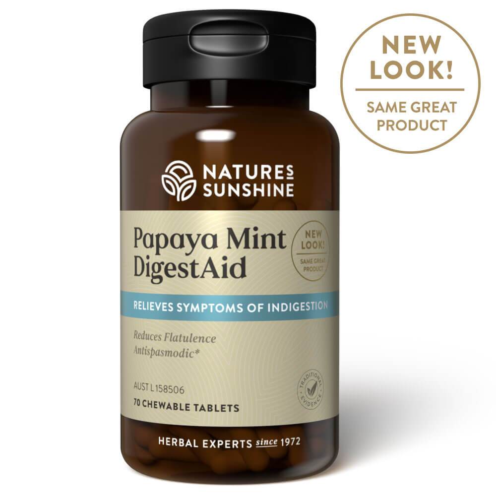 Natures Sunshine Papaya Mint Chewable 480mg 70t