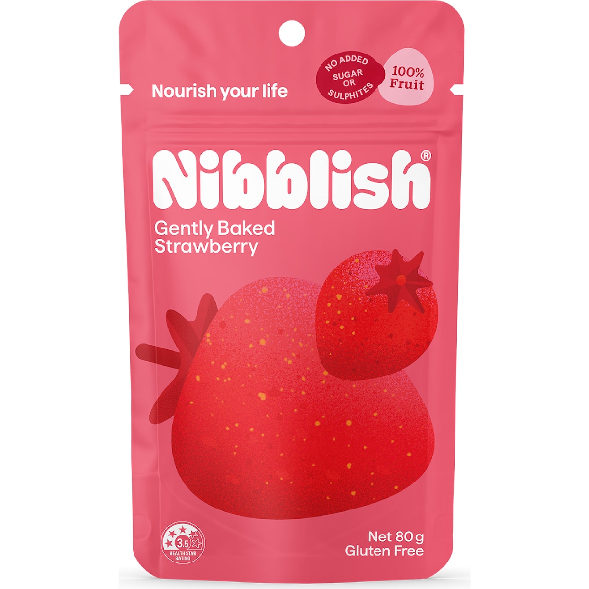 Nibblish Gently Baked Strawberry 80g