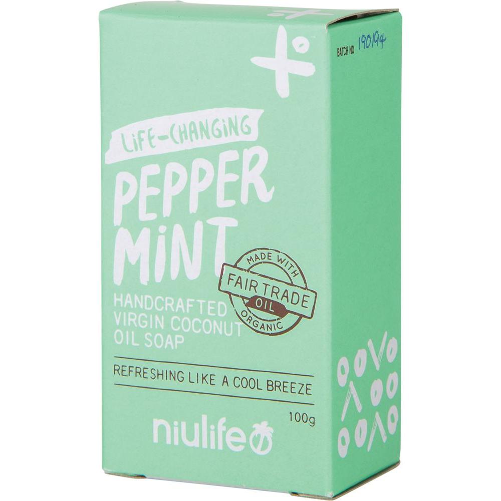Niulife Coconut Oil Soap Peppermint 100g