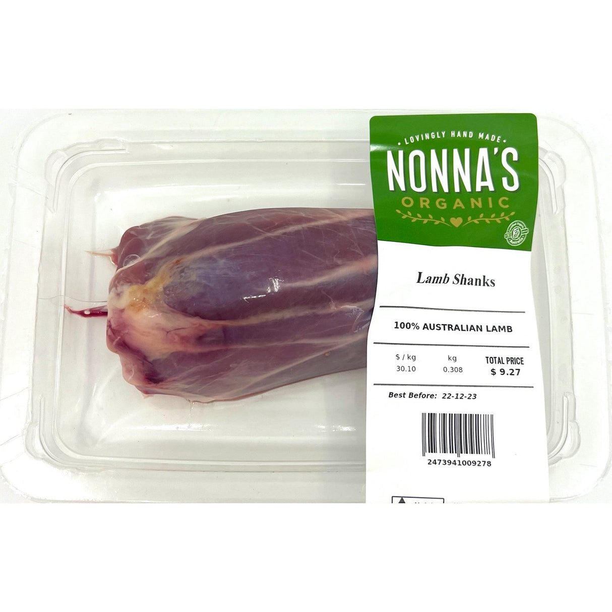 Nonna's Organic Meat Lamb Shanks Per Kg