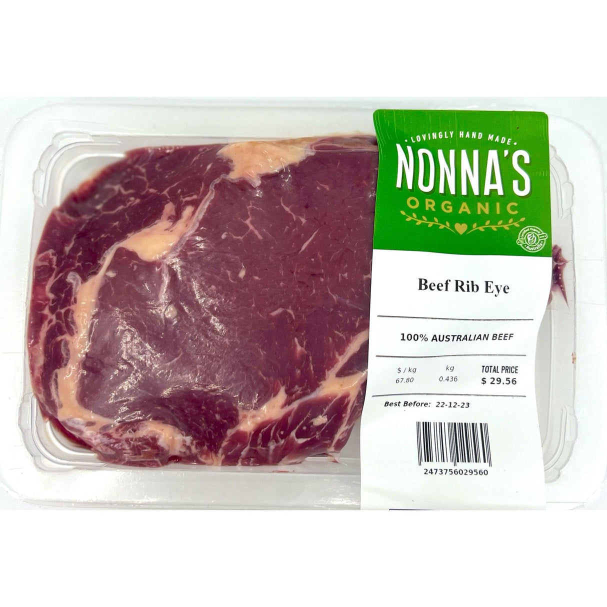 Nonna's Organic Meat Rib Eye Steak Per Kg
