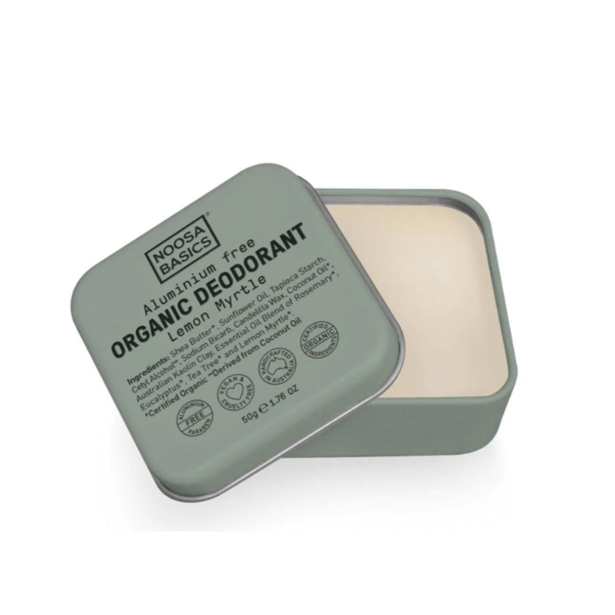 Noosa Basics Organic Deodorant Tin - Lemon Myrtle 50g