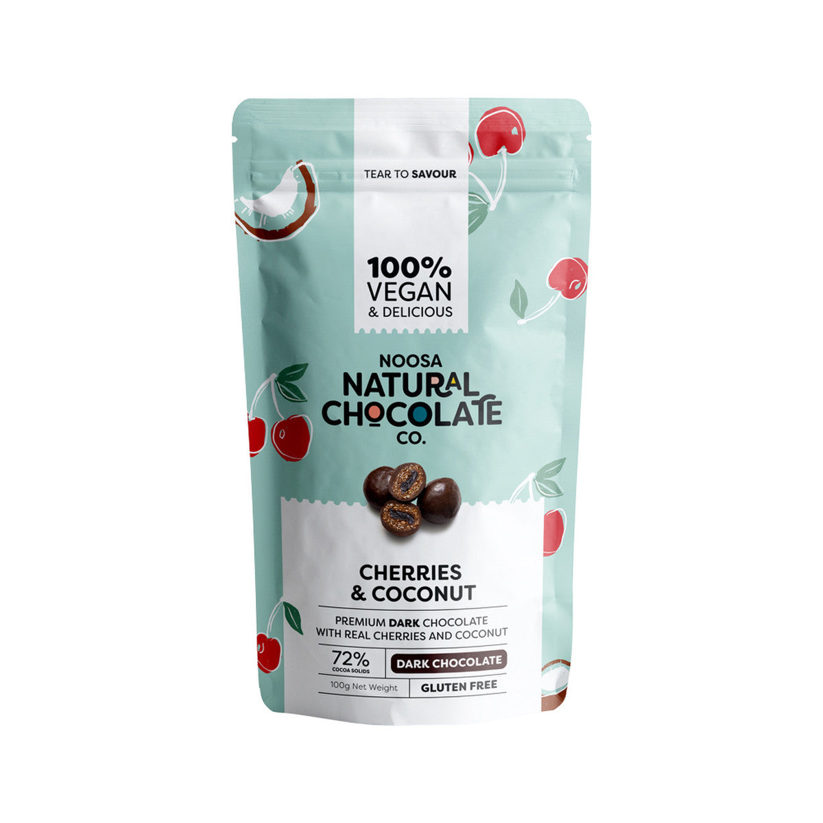 Noosa Natural Chocolate D.Choc Cherries Coco 100g