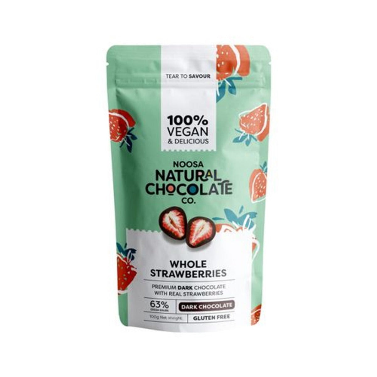Noosa Natural Chocolate D.Chocolate Strawberries 100g