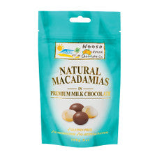 Noosa Natural Chocolate Natural Chocolate Co Macadamias in Premium Milk Chocolate 100g