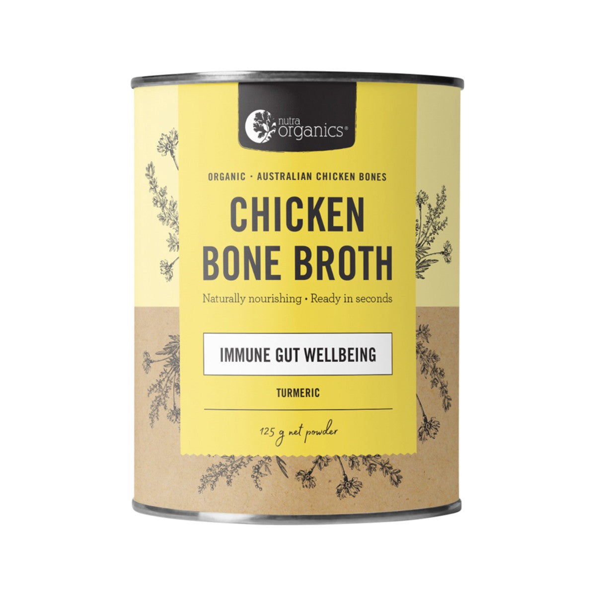 Nutra Organics Bone Broth Chicken Turmeric 125g
