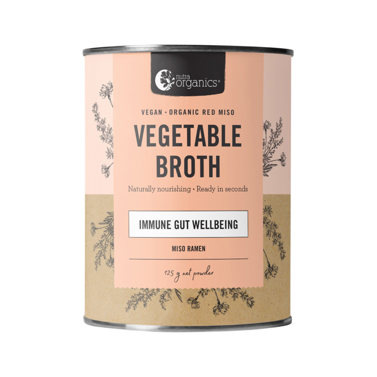 Nutra Organics Broth Vegetable table Miso Ramen 125g