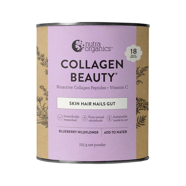 Nutra Organics Collagen Beauty Blueberry 225g