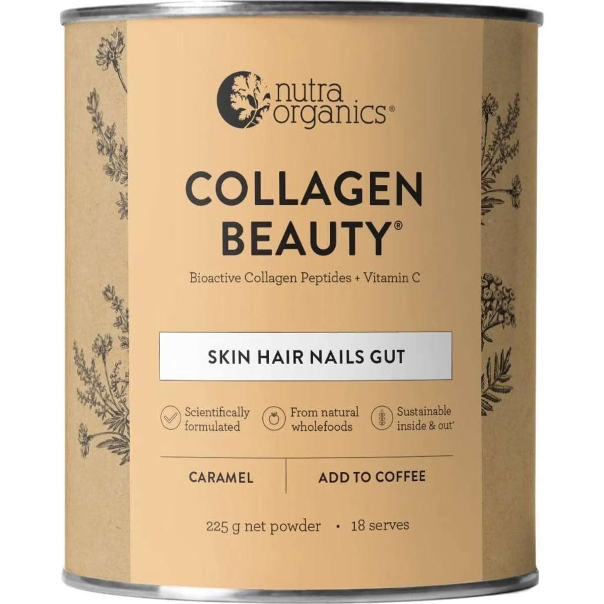 Nutra Organics Collagen Beauty Caramel 225g