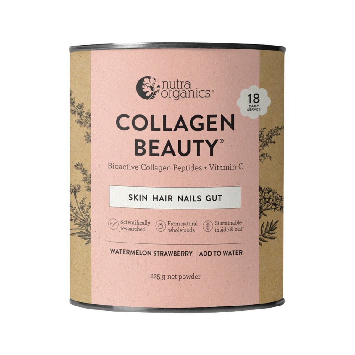 Nutra Organics Collagen Beauty W.Melon 225g