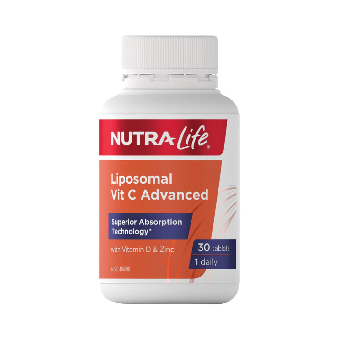 Nutralife Liposomal Vit C Advanced with Vitamin D & Zinc 30t
