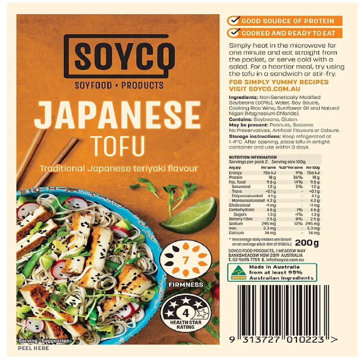 Nutrisoy Soyco Tofu Japanese 200g