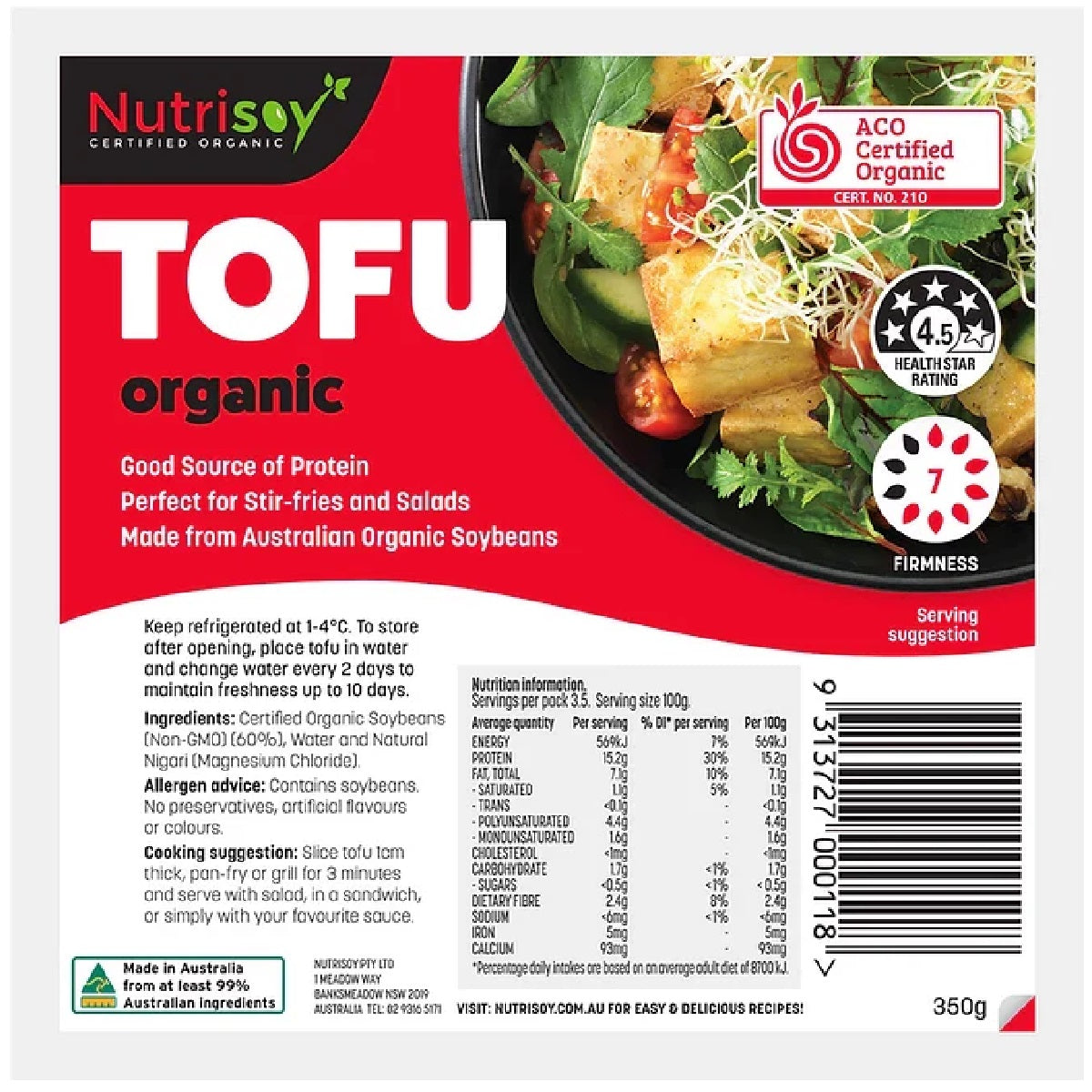 Nutrisoy Tofu 350g