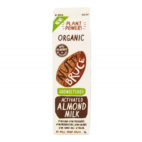 Nutty Bruce Activated Almond Milk Unsweetened 1L