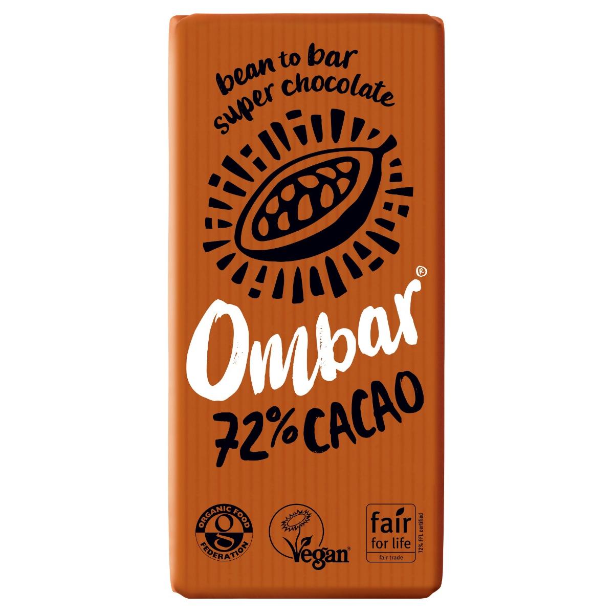 Ombar 72% Cacao Chocolate 70g