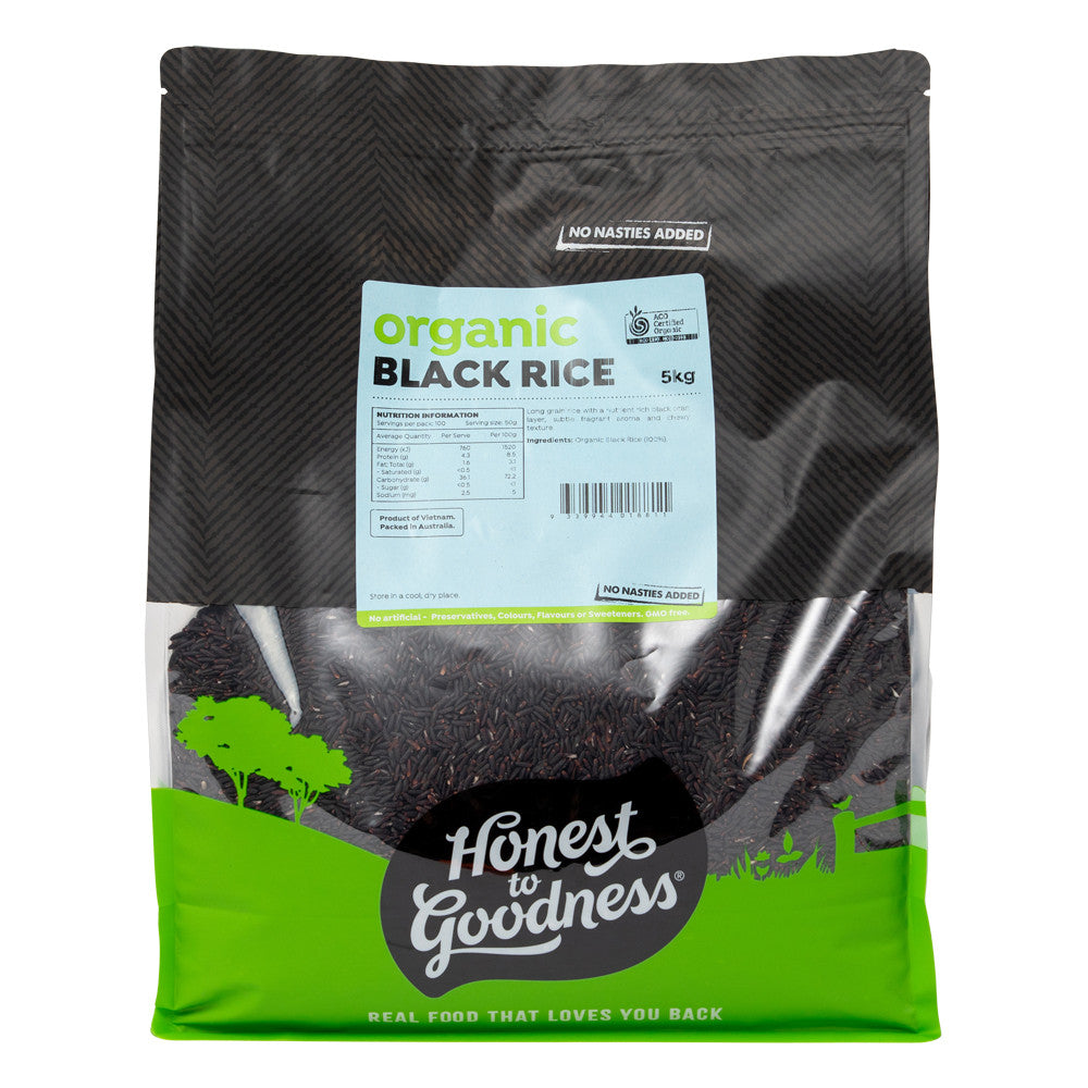 Honest to Goodness Organic Black Rice 5kg