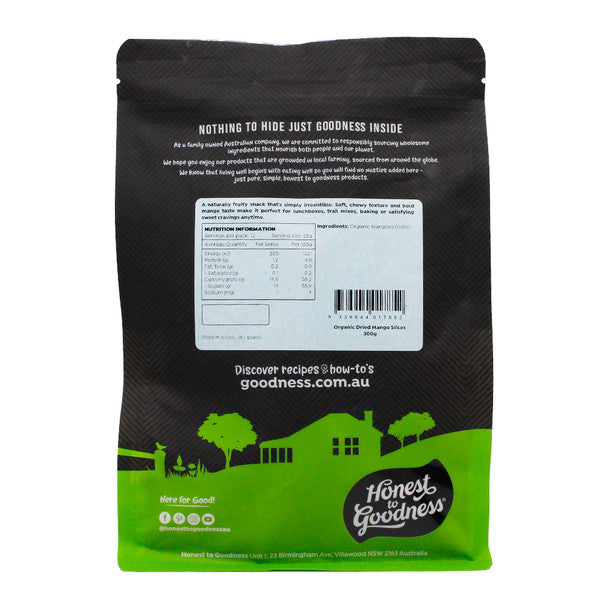 Honest to Goodness Dried Mango Slices 300g