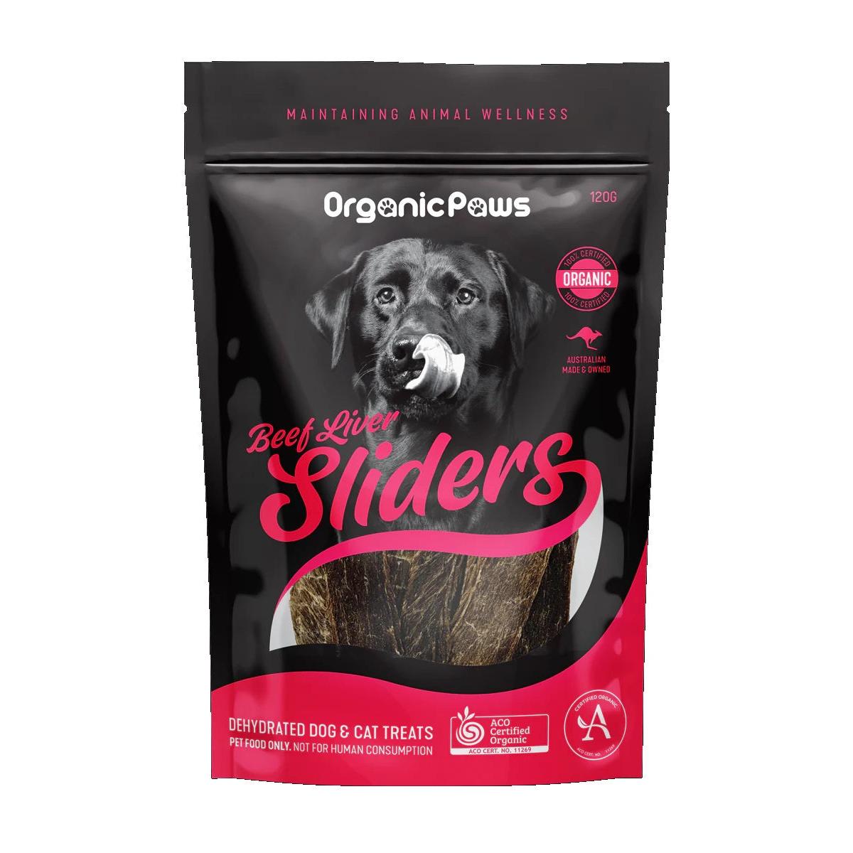 Organic Paws Sliders Beef Liver 120g