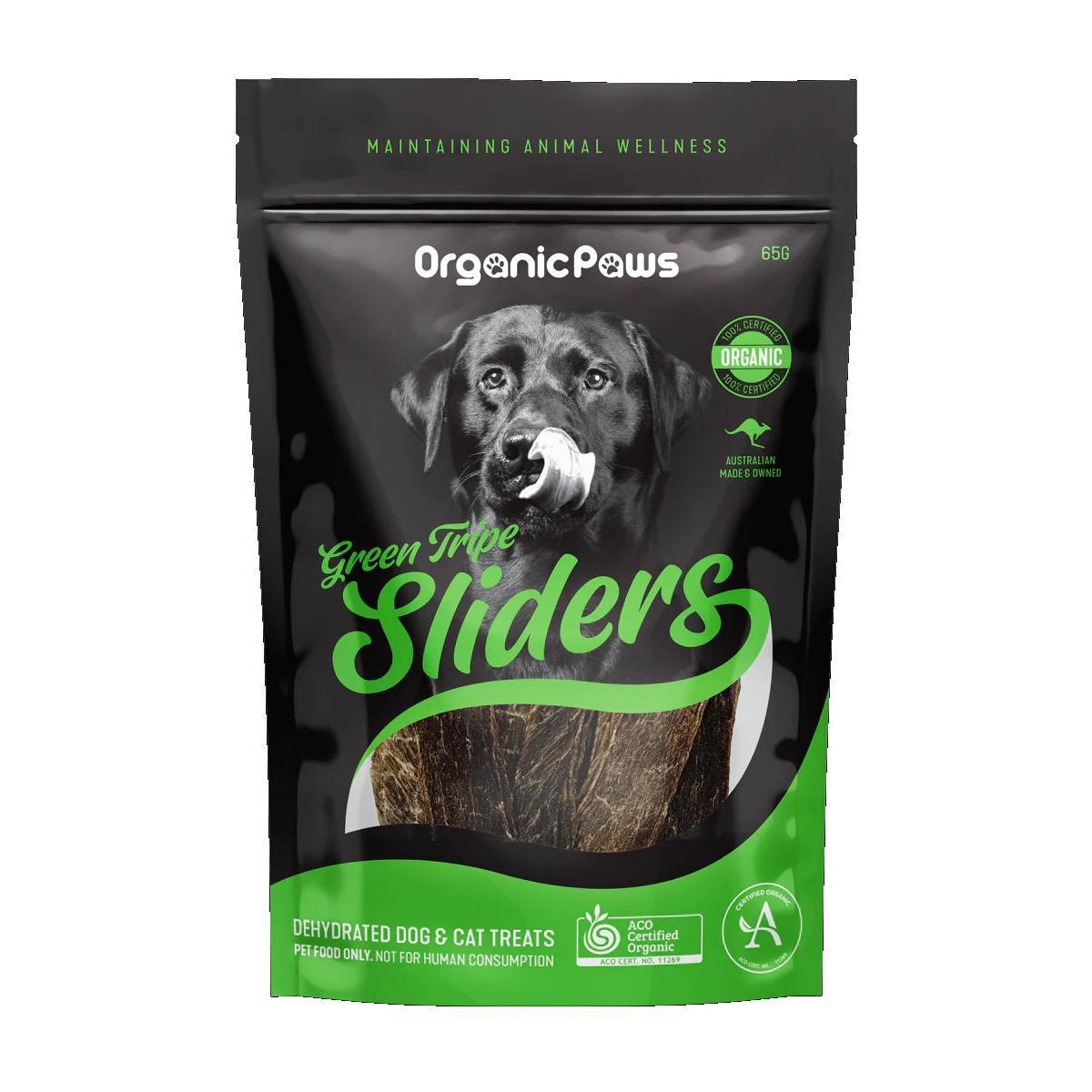 Organic Paws Sliders Green Tripe 65g
