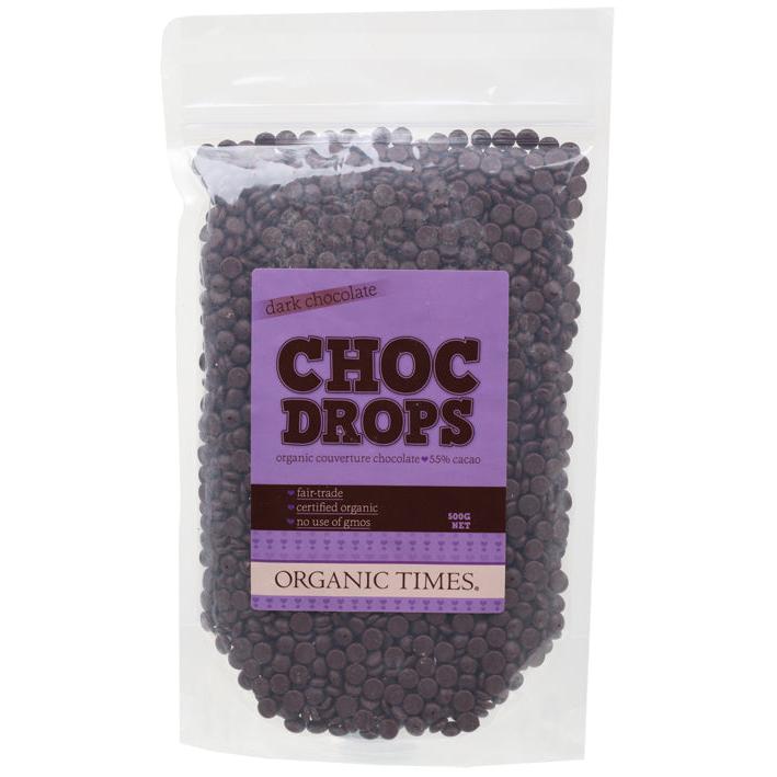 Organic Times Chocolate Drops Dark Couverture Drops 500g
