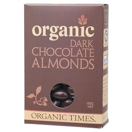 Organic Times Dark Chocolate Almonds 150g