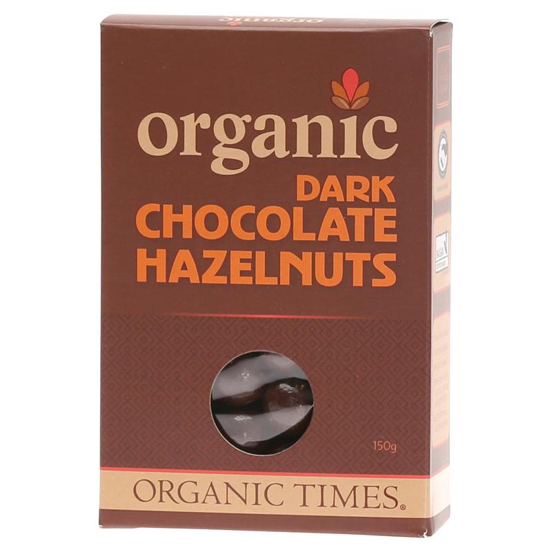 Organic Times Dark Chocolate Hazelnuts 150g