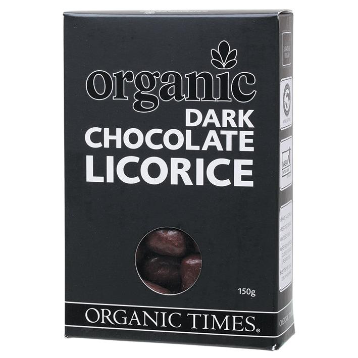 Organic Times Dark Chocolate Licorice 150g
