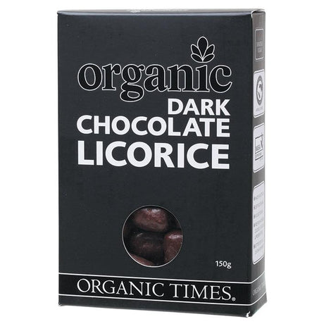 Organic Times Dark Chocolate Licorice 150g